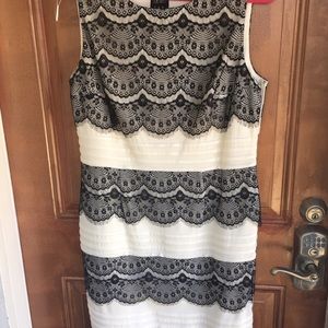 beautiful black and white  dress.